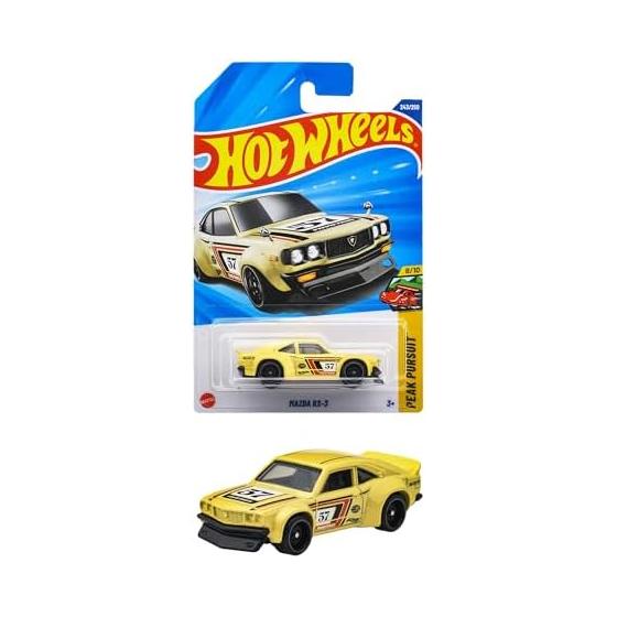 Hot Wheels Базовая машина Mazda RX-3 Игрушечный автомобиль Мини-машина Для детей от 3 лет Желтый JFN50