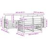 Outdoor Corner Sofa Set with Cushions 7 Pcs Natural and Anthracite