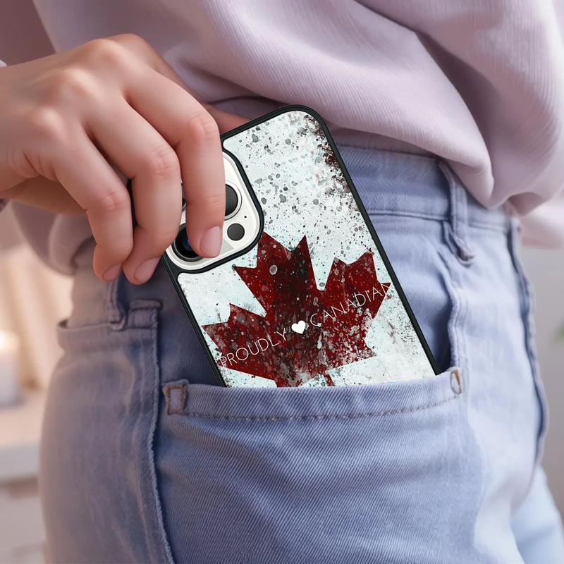 Canada Canadian Flag Phone Case For iPhone 17 Air 15 16e 14 13 Pro Max Coque 12 11 Pro Max PLUS Cover