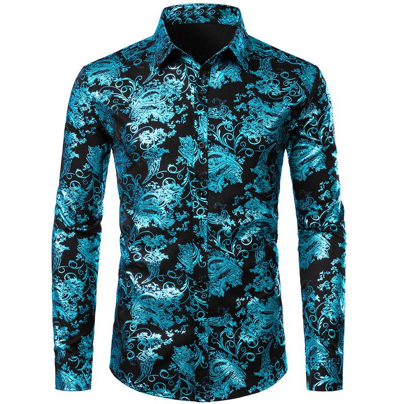 Fashion Comfortable 2024 New 3d Printed Floral Pattern Shirt Beach Sun Casual Slim Fit Fashion Mens Shirt Long Sleeve Shirt