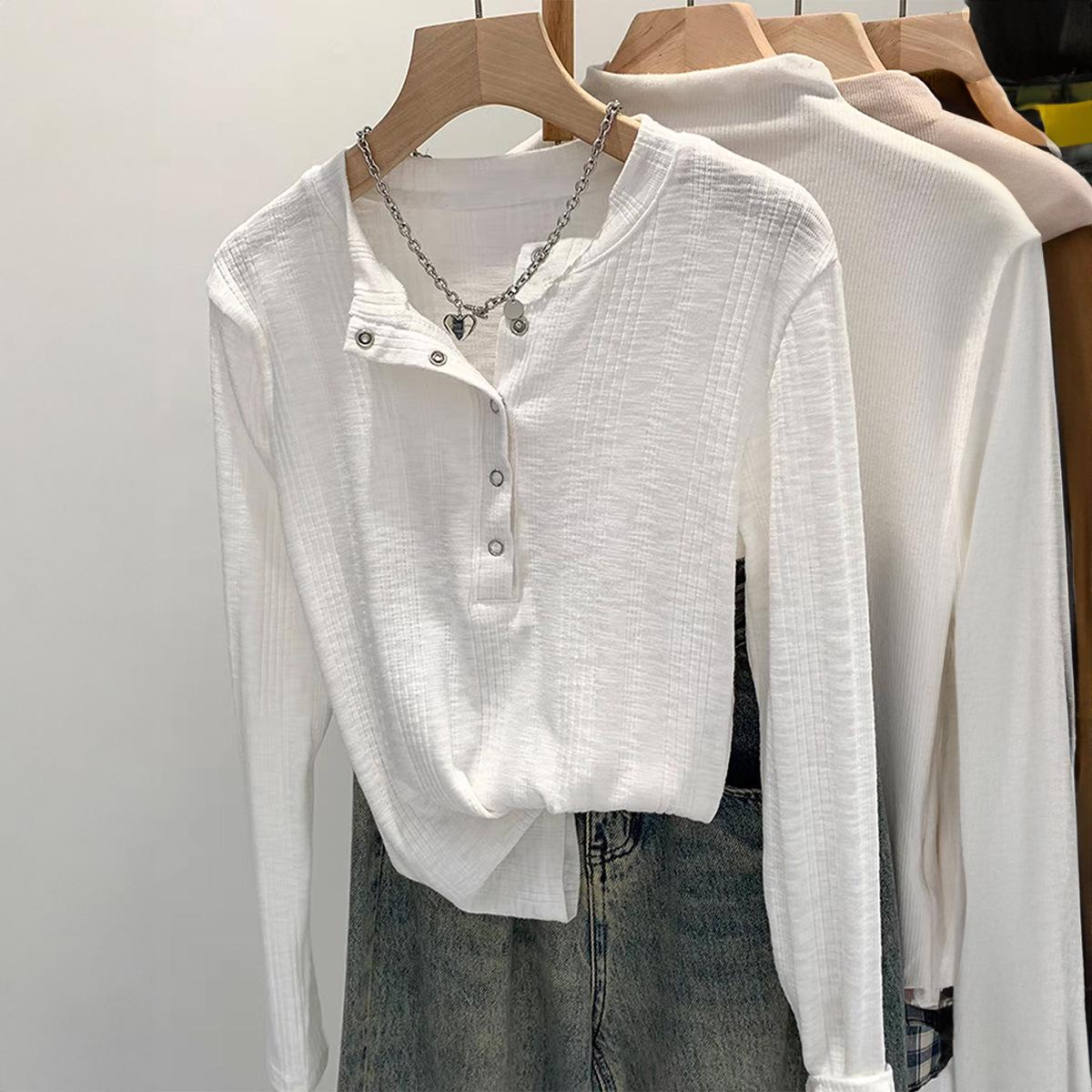 Kai Kuo Women s Casual Button-Down Shirt: European & American Style, Autumn/Winter 2025 Collection Small белый