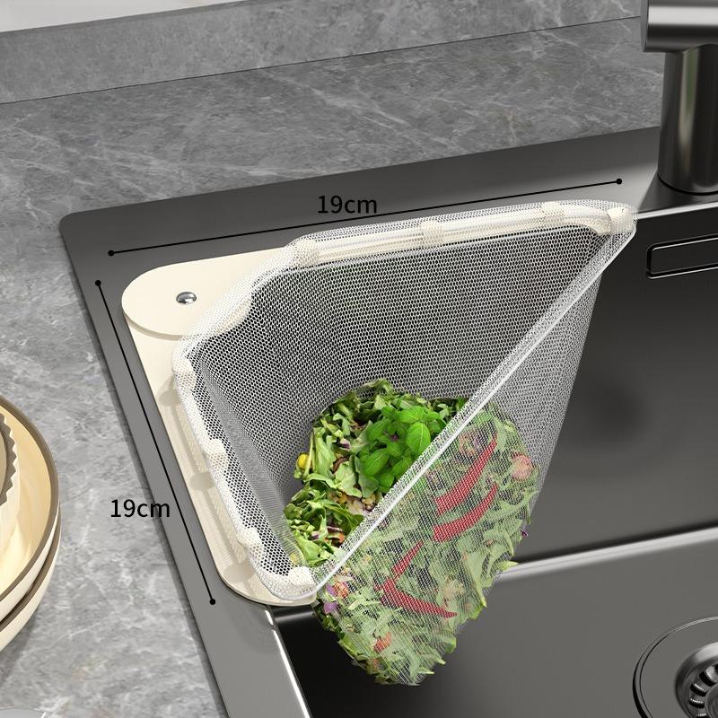Sink Filter Drain Rack Stainless Steel Kitchen Sink Filter Mesh Bag Stand Waste Garbage Net Shelf Sink Corner Mesh Strainer New