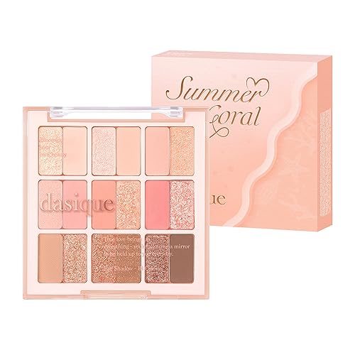 Official Dasique #23 Summer Coral 9-Color Eyeshadow Palette/Eyeshadow/Tear Bag Maker/Eyeshadow Palette