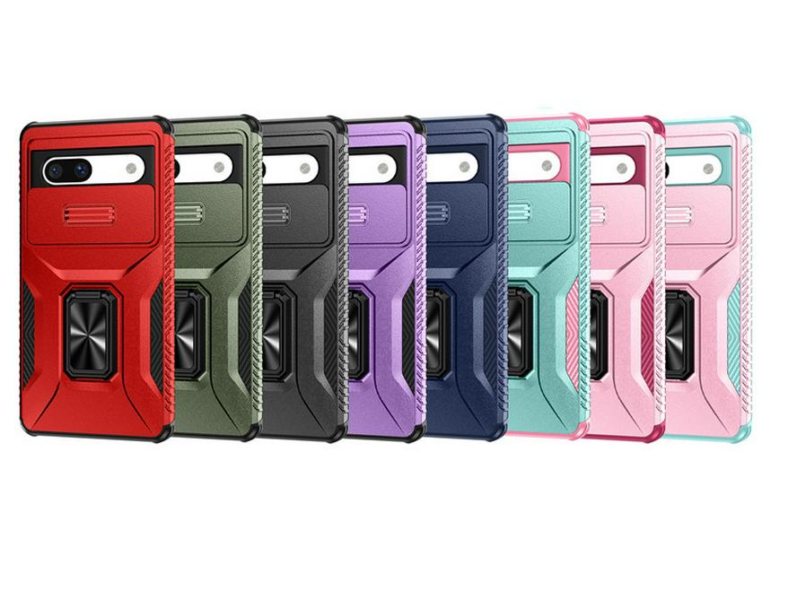 Ring Push-Pull Window Phone Case for Google Pixel 10 PRO, 9PRO XL, 8A, 8PRO, 7A, 9A - Drop-Proof, Cross-Border Design