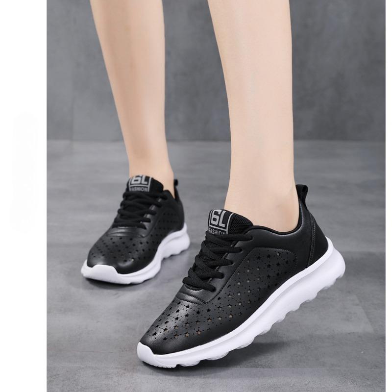 Женская обувь больших размеров. Дышащая и прочная спортивная обувь для отдыха. 42 чёрный — фото 10