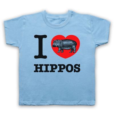 Ich liebe Nilpferde Tierschützer Nilpferd Hippo Kinder T-Shirt