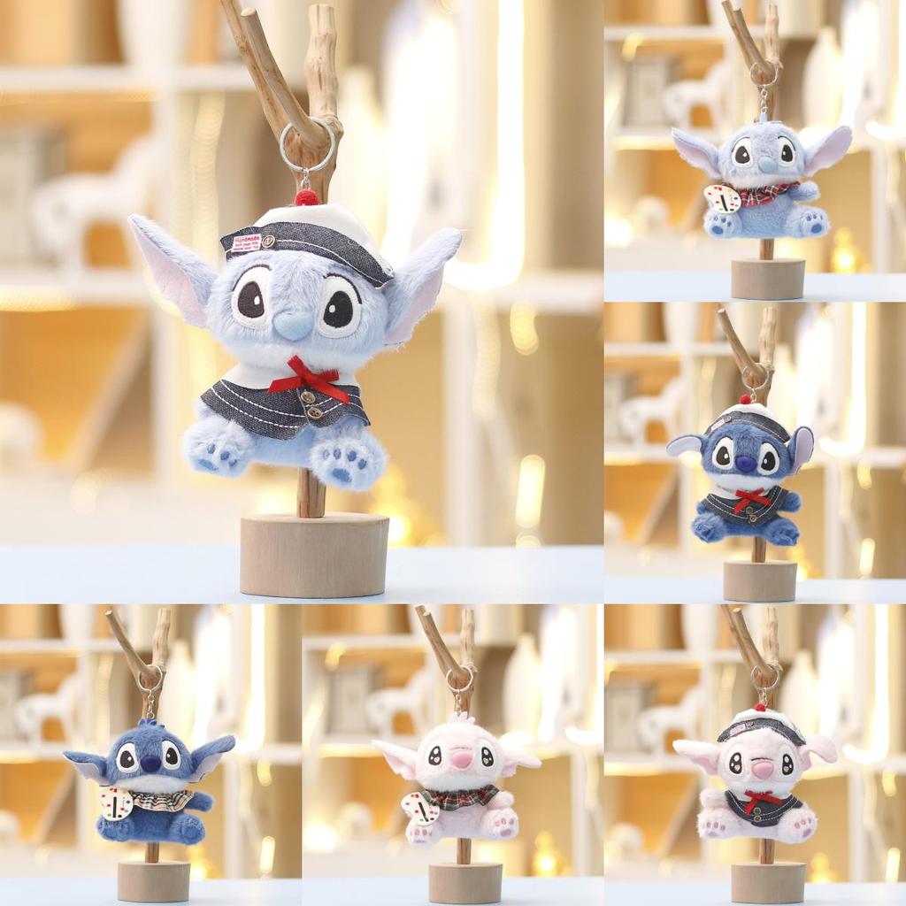Stitch Plush Toy Keychain With Scarf And Trench Coat Design For Kids And Collectors