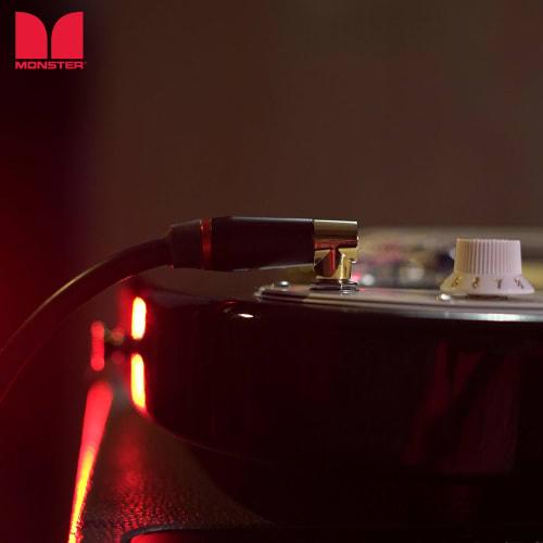 MONSTER CABLE BASS2-0.75DA 8-inch Instrument Cable for Bass Guitar, LXL Plug, M, 600544