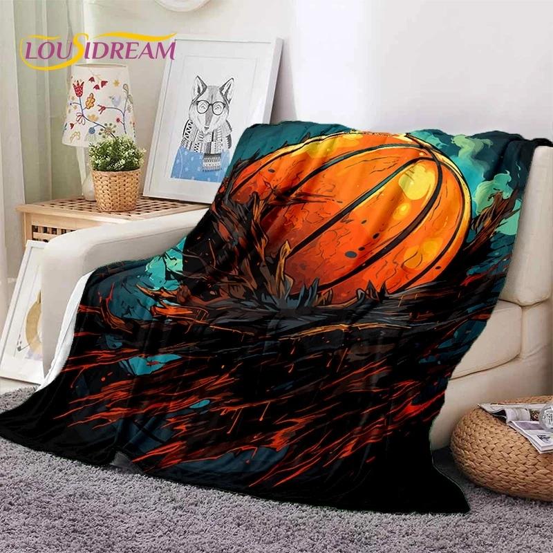 Latest Basketball Court Frame Soft Flannel Blanket for Beds Bedroom Sofa Picnic,Throw Blanket for Cover Outdoor Leisure Nap Gift