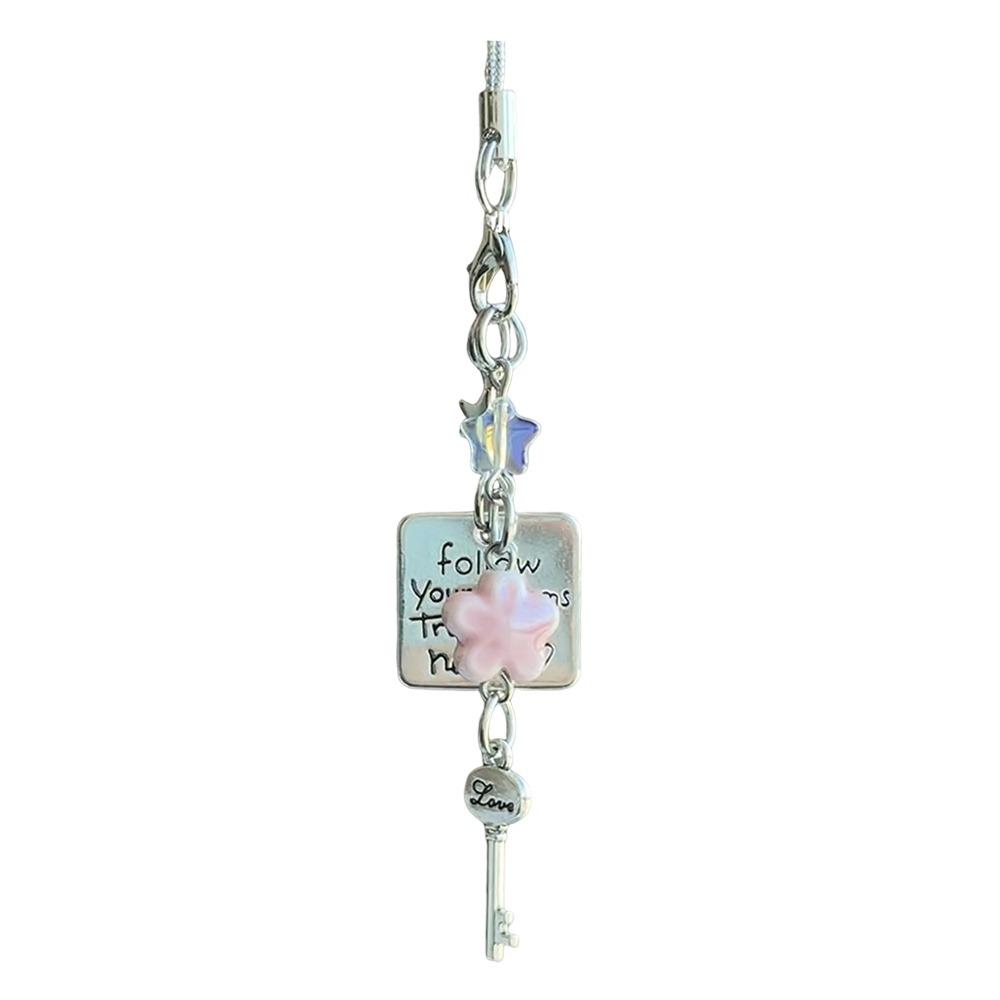 

Handcrafted Beaded Wind Chime Keychain Unique Design Lightweight Resin Phone Lanyard Transparent Charm Windbell Keychain