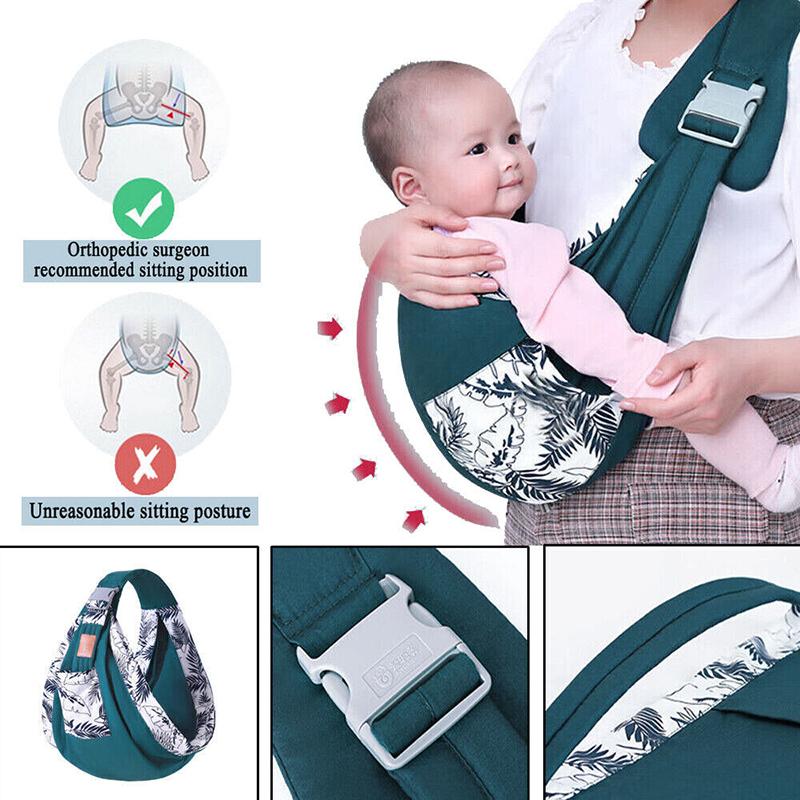 Justerbar spedbarns bæresele Newborn Wrap Sling Småbarn Ryggsekk Pustende