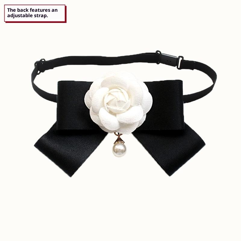 

Черная брошь-бабочка для женских и девичьих костюмов, белая рубашка, воротник, брошь-цветок, модные булавки-бабочки из ленты ручной работы A2