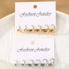 6 Pcs Vintage Copper Metal Earrings Set For Women And Man Fashionable And Minimalist Hoop Earring Daily Wear Jewelry New 2026