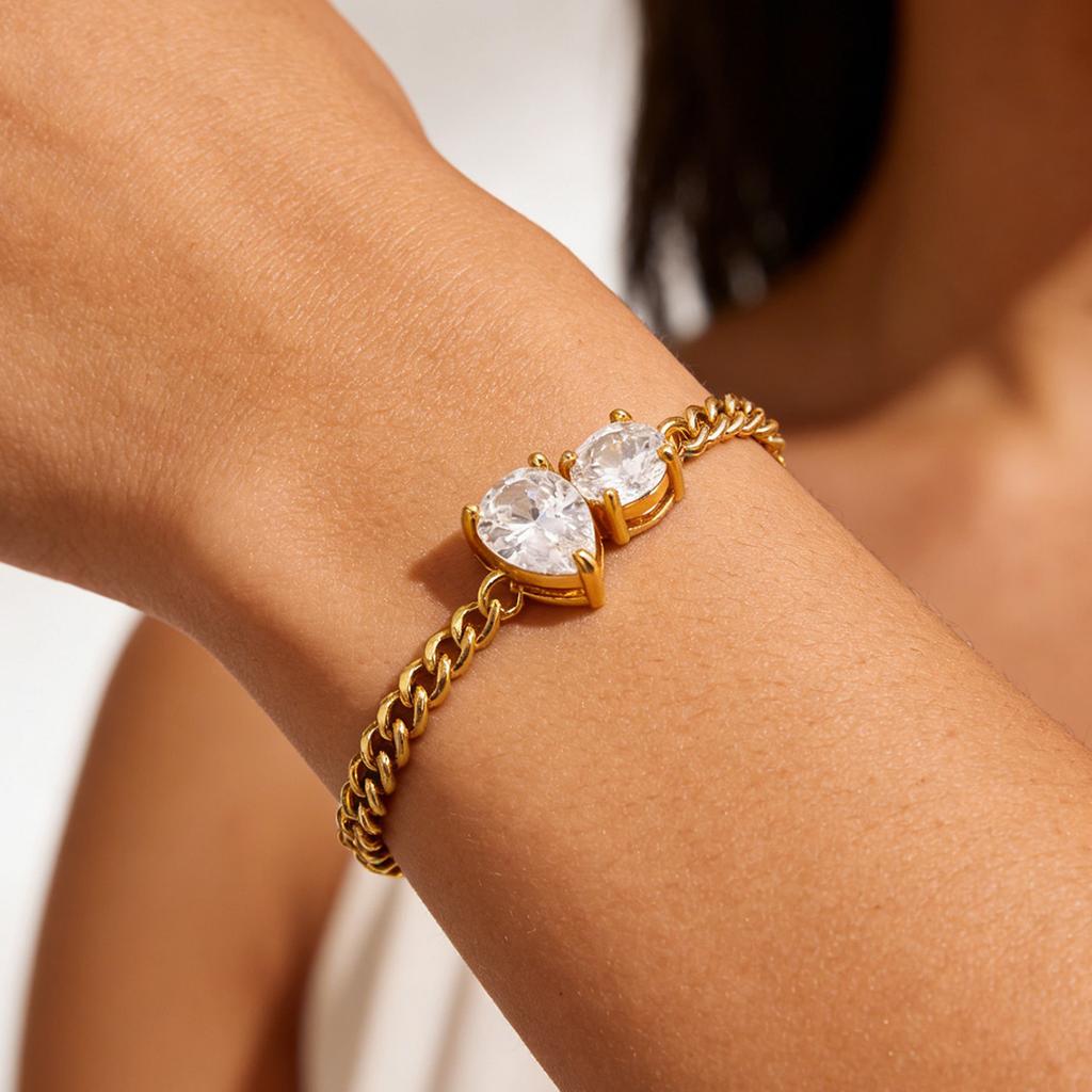 Minimalist Gold Color Evil Eye Bracelet With Star Pendant For Women Waterproof Stainless Steel Chain Hand Jewelry Summer Gifts