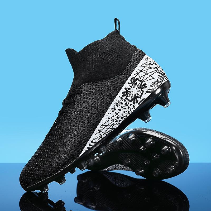 New High-top Men's and Women's Adult TF Broken Nails FG Long Nails Student Competition Men's Football Shoes AG Long Nails Training Shoes