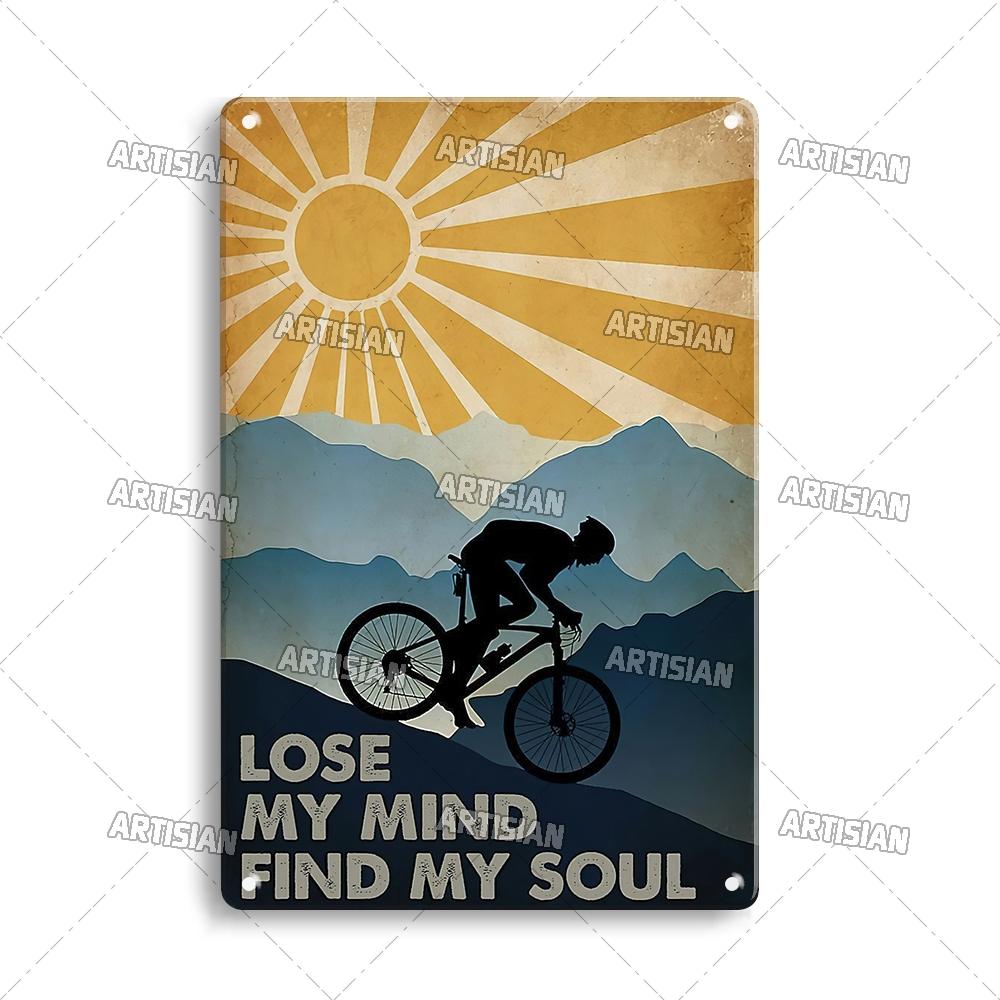 Artisian Cycling Metal Sign Bicycle Tin Poster Bike Decorative Plate Wall Decor Garage Bar Pub Club Hotel Cafe Kitchen Home