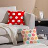Simple Art Large Polka Dot Pattern Cushion Cover Pillowcase Short Plush Invisible Zipper Room Sofa Cushion Cover