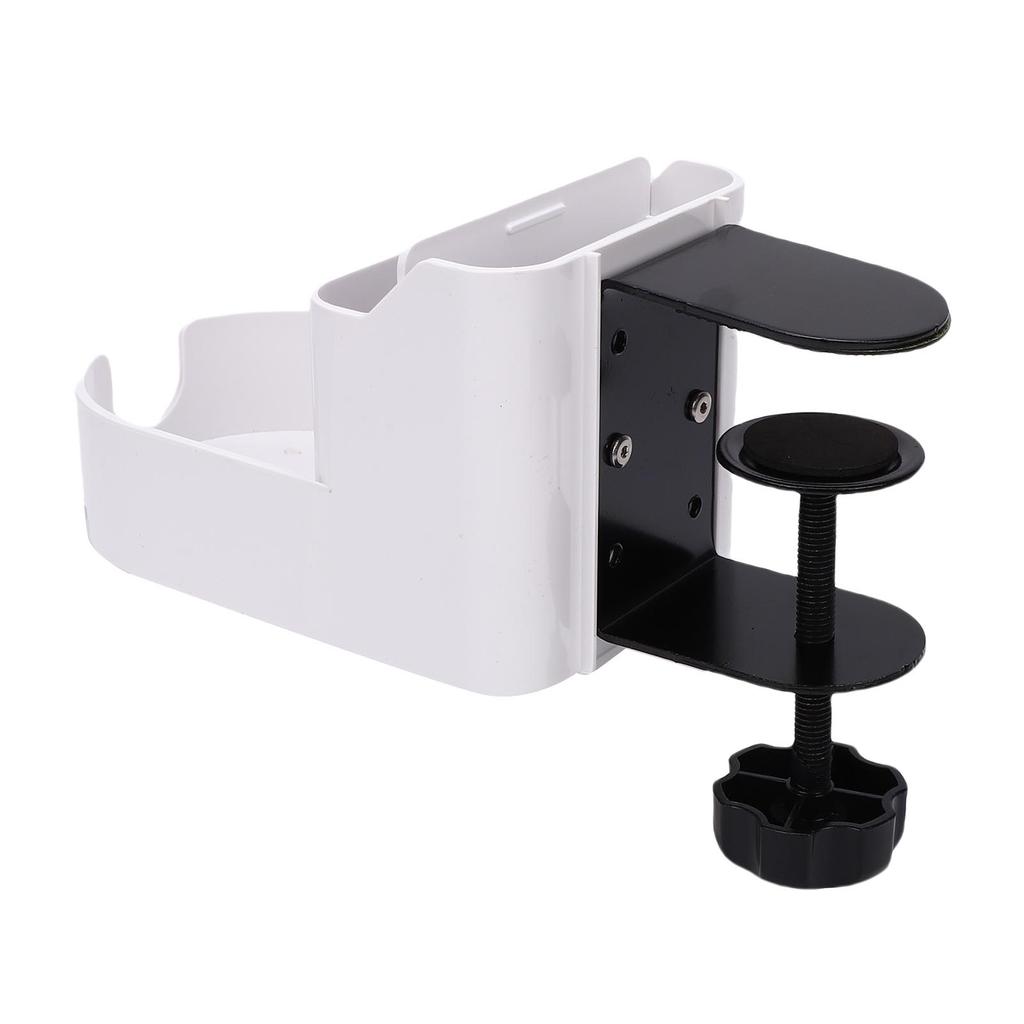 Desk Cup Holder Desk Organizer Adjustable Multi Functional Clamp On Desk Pen Phone Storage Holder for Home Office Table