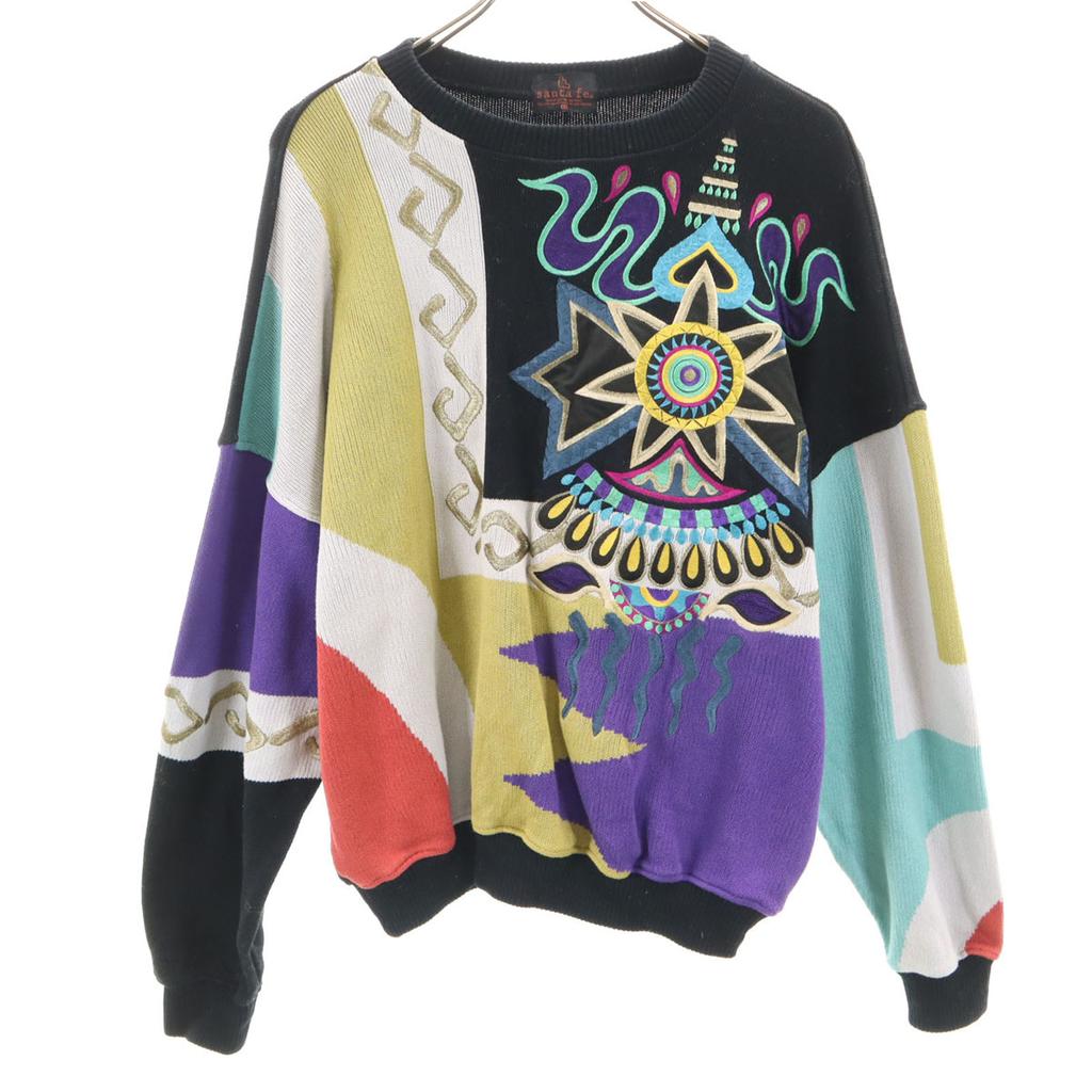 santa fe 90s Made in Japan Old Long sleeve trainer 3 sweat Men's Used