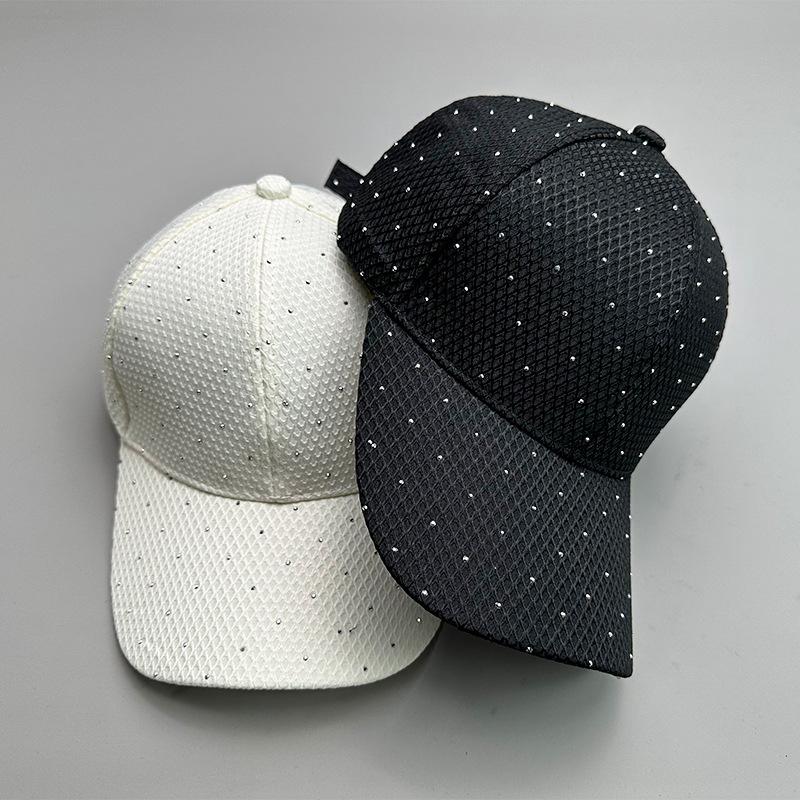 Cappellino da Baseball Elegante Versatile da Donna con Strass Glitterati, Cappellino Parasole per lo Sport