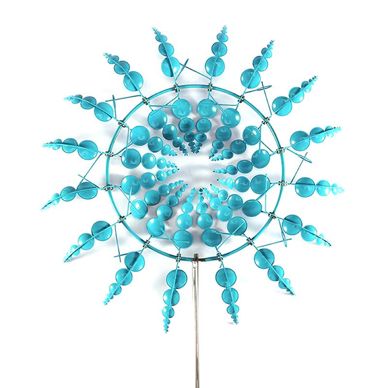 Unique Magical Metal Windmill Wind Powered Kinetic Sculpture Yard Garden Decor