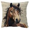 45X45Cm Retro Wild Animals Pillowcase Black Goat Reindeer Horse Yak Pillow Cover Home Decor Sofa Car Anilas Cushion Cover