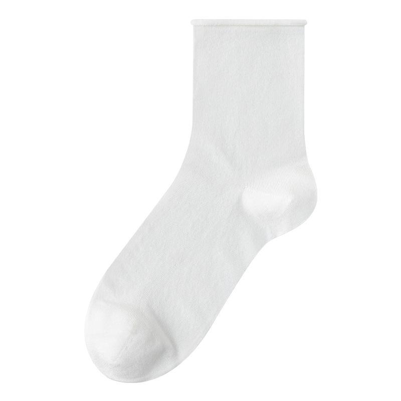 Women's Spring and Summer Ultra Thin Roll Edge Loose Mouth Month Son Breathable Tube Stack Socks