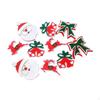 10Pcs Christmas Theme Patches Non Wovens Santa Claus Decorative Repair for Clothing DIY