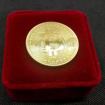 Vergulde Bitcoin Munt Verzamelobject Kunstcollectie Cadeau Fysiek Herdenkingsmunten Casascius Metaal Antiek Imitatie Gelukkige Verjaardag