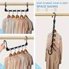 5/10/20pcs Magic Hangers Space Saving Hanger Closet Space Saver Hanger Organizer Multi Hangers Sturdy Plastic Clothes Storage