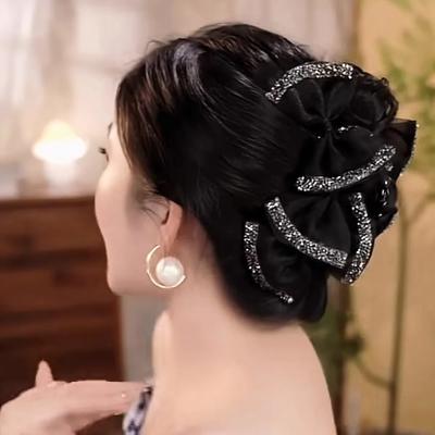 Vrouwelijke Exquise Accessoires Nieuwe Hoofddeksels Zoete Strik Decoratie Haarklauwen Lente Herfst Haarklem Vrouwen Feest Haarspelden