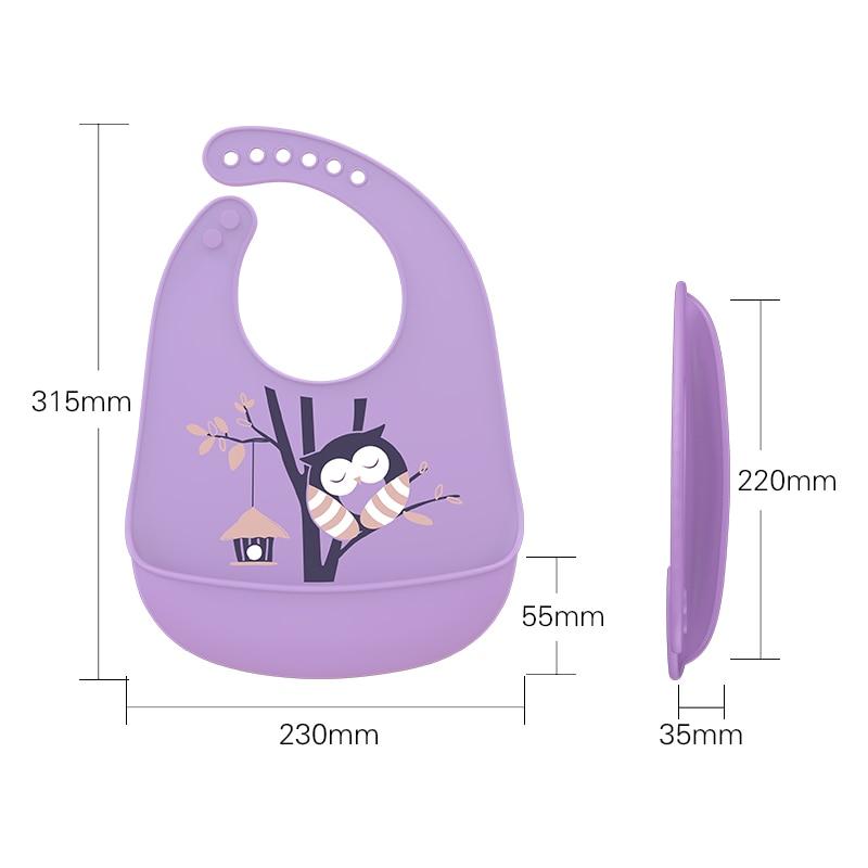 Waterproof Bibs Baby Silicone Bibs Burp Cloths Adjustable Feeding Apron Saliva Towel