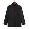 Men's Summer Solid Color Simple Ice Silk Long Sleeve Shirt Loose Draped Handsome Casual Tops
