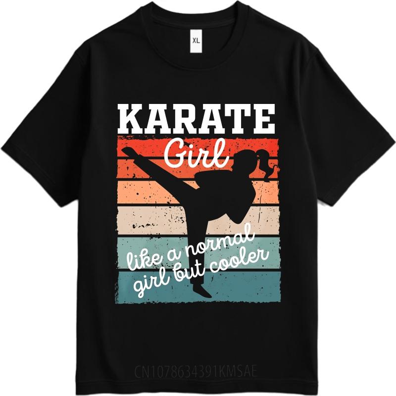 Rock Unisex Round Neck tshirt Oversized Karate Girl Like A Normal Girl But Cooler Comfort For her tees summer teeshirt for him