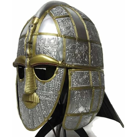 SCA Medieval Knight Armor Pre Viking Armour Sutton Hoo Helmet