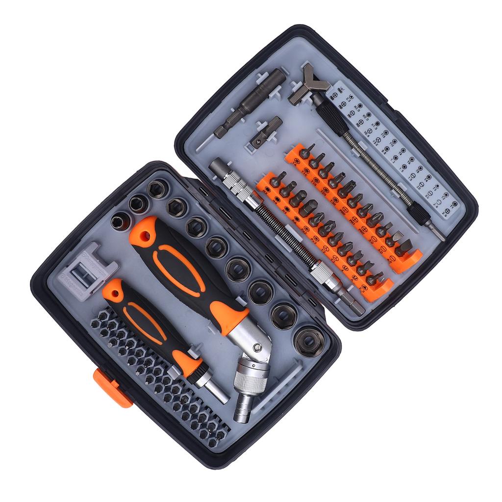 68 in 1 Ratchet Screwdriver Set CR V Steel Rotatable Ratchet Handle Extend Rod Multifunctional