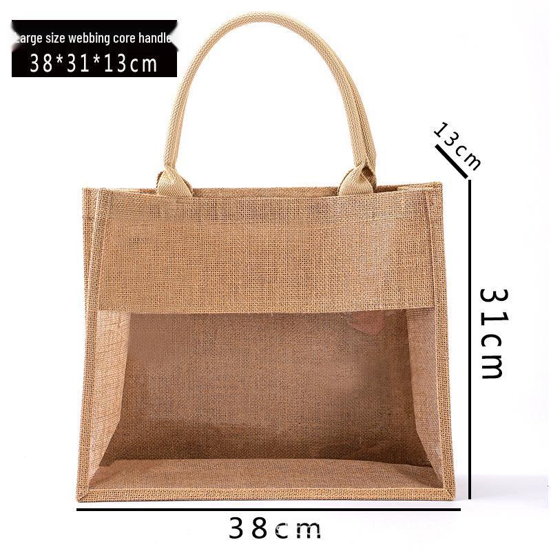 Retro Patchwork Hessian Sacks: Burlap Bags with Custom Logo Print, Jute DIY Linen Handbags, Cotton Linen Bags