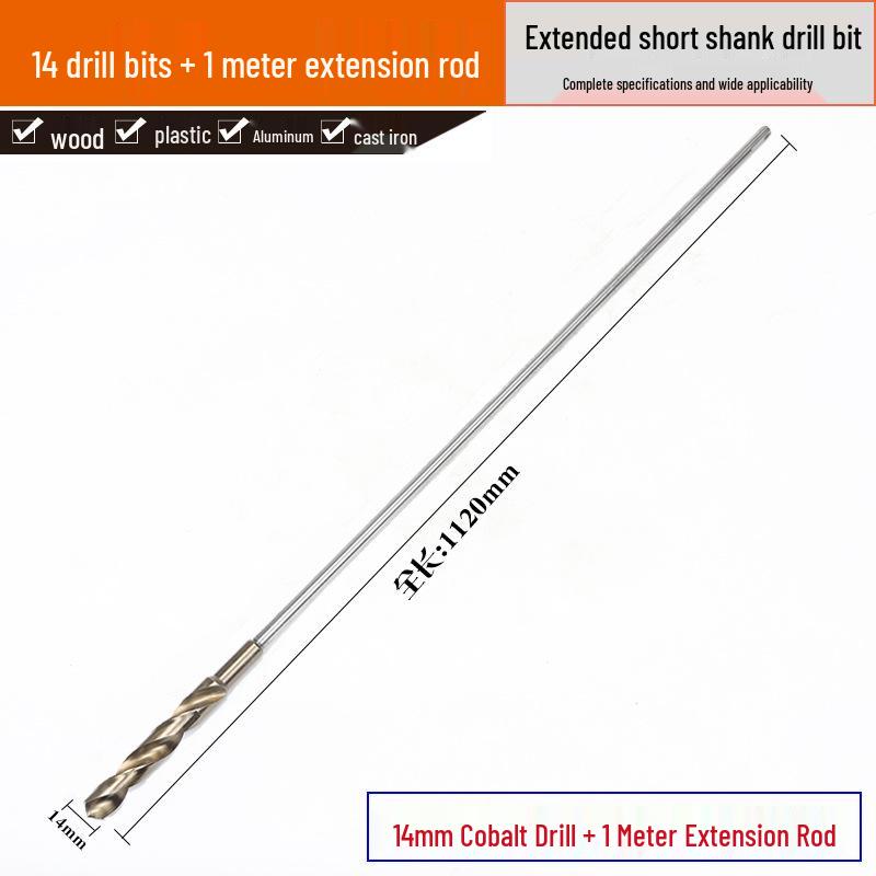 1-Meter Extra Long Twist Drill Bit with Small Shank for Deep Hole Woodworking and Tree Drilling