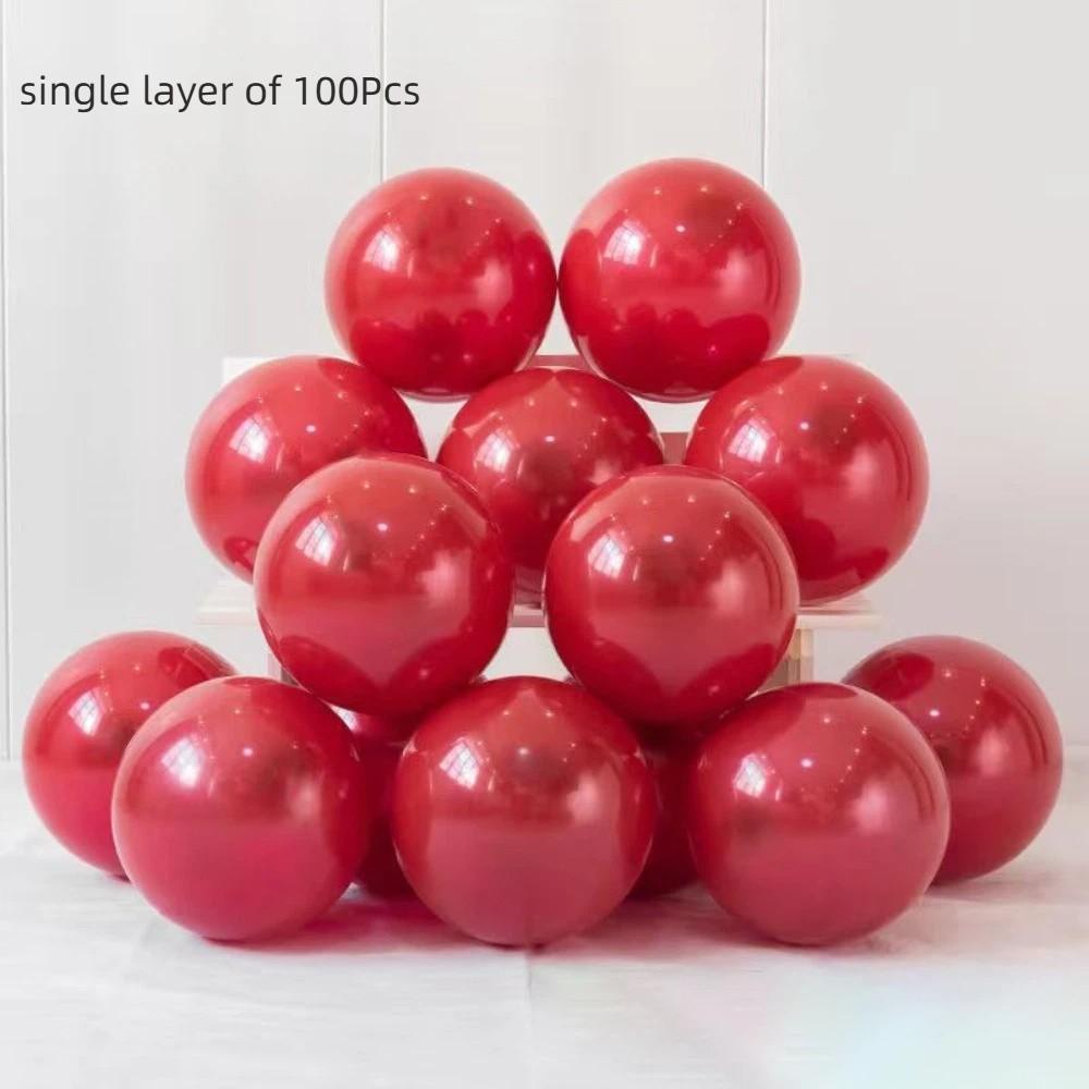 50/100Pcs Happy New Year Lucky Balloons Inflatable Holiday Ornaments New Year Balloon Double Layer New Year Decoration
