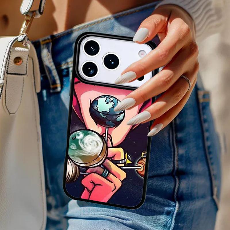 

Space Lips Phone Case For iPhone 17 Air 14 15 13 12 Max Cover For Apple 16e 11 Pro Max Plus Coque iPhone 15