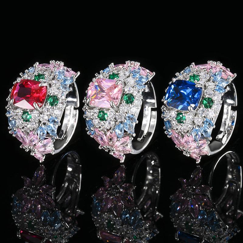 Huayei Jewelry Ring Jewelry Color Treasure Premium Versatile Light Luxury Women'S