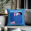 Fashion PPeople Living In a Frameful Cushion Cover Antidustmite Pillowcase Invisible Zipper Silky Short Plush Sofa CushionCover