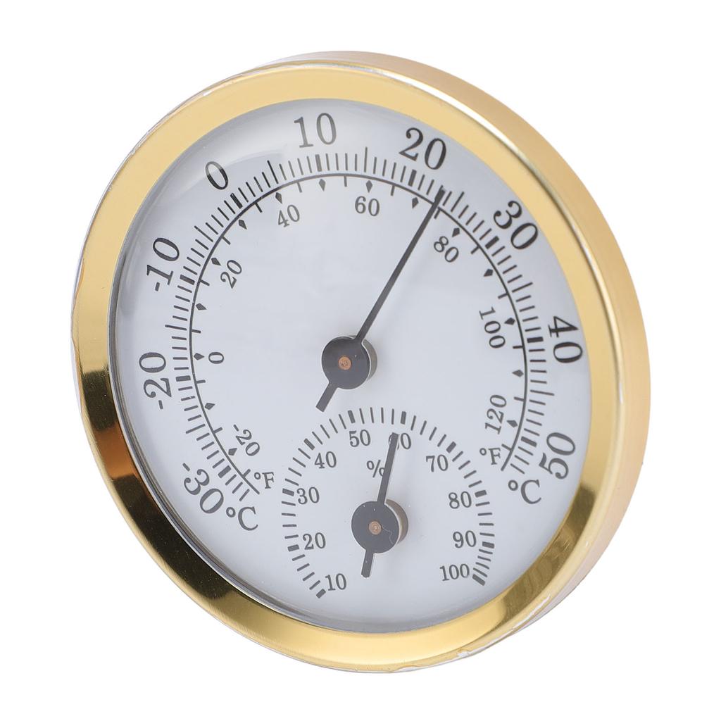 Termometru Higrometru de Interior Fahrenheit Celsius Aliaj de Aluminiu Montat pe Perete Măsurător de Temperatură și Umiditate