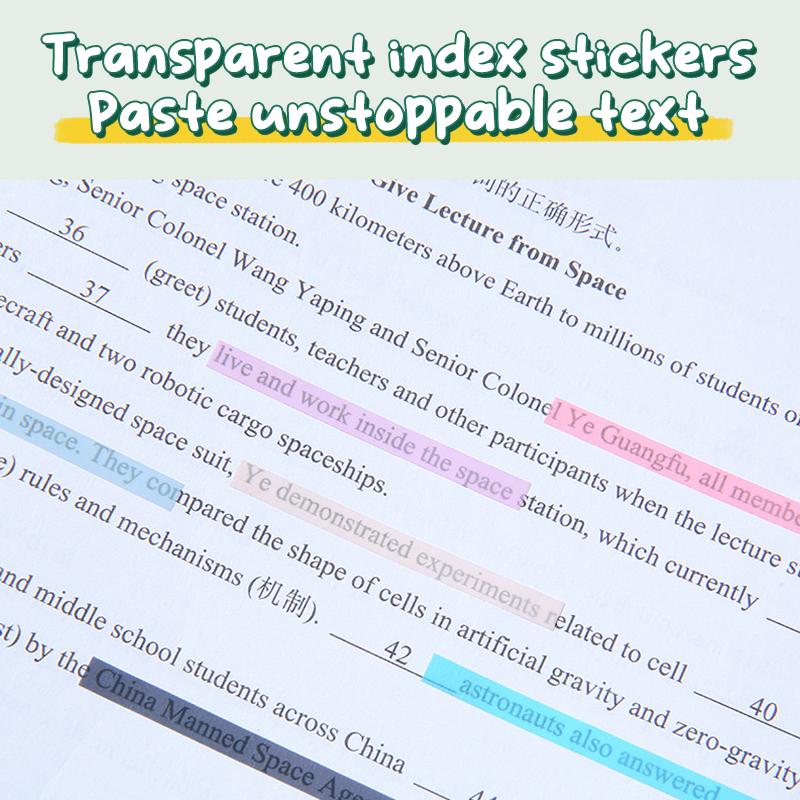300 listů Průsvitné Duhové Barvy Indexové Samolepicí Poznámky Papírová Samolepka Blok Záložka Školní Potřeby Kawaii Kancelářské Potřeby Dárky