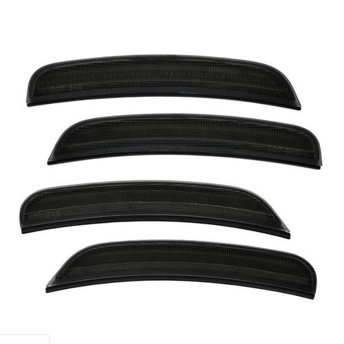 4Pcs Front Rear Amber+Red Side Marker Smoke Lens Fit For Dodge Charger 2015-2018