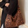 Retro Fashion High-value Leopard Print Tote Bag for Women 2025 New Korean Version of Casual Commuting Large-capacity Shoulder Bag for Women