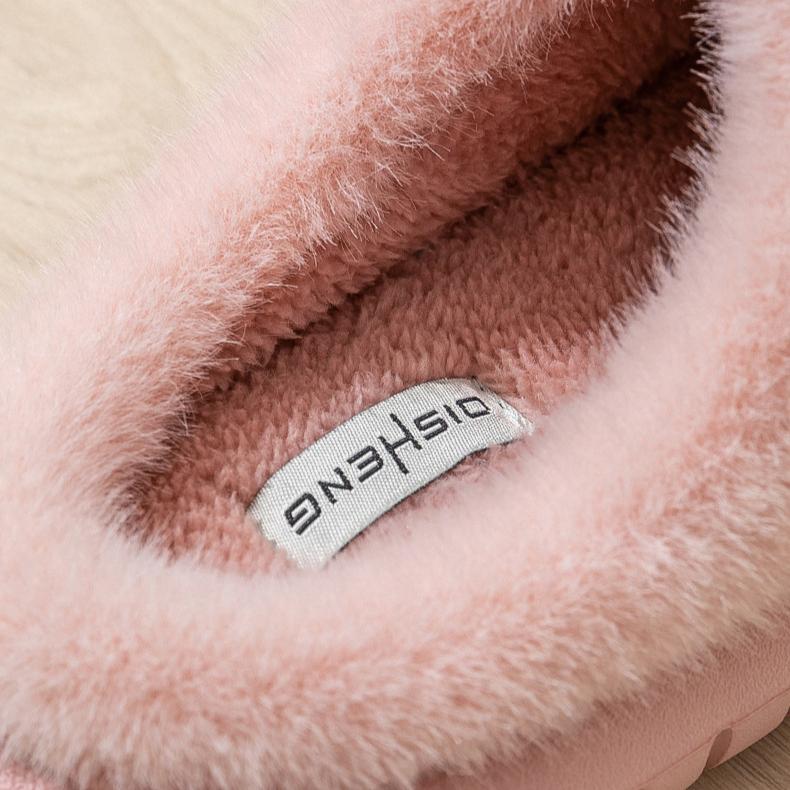 Weiche Niedliche Welpen Samt Warme Baumwollpantoffeln Damen Cartoon Vielseitig Rutschfest Dicke Sohle Flausch Mop