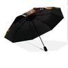 1pc Cute dog pattern Umbrella Portable Folding Umbrella Iron Frame Hole Bone Structure Outdoor Home Umbrella
