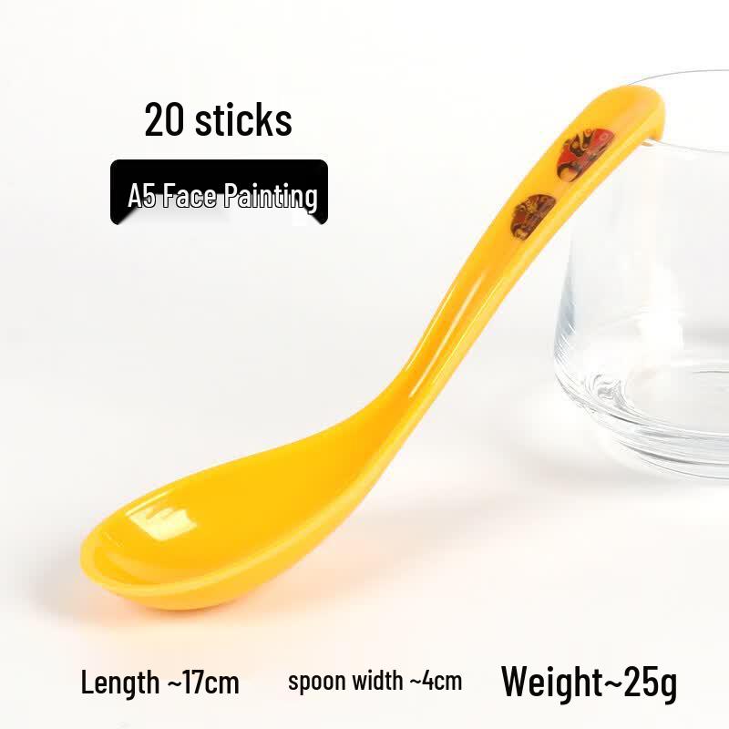 Qiwai Commercial Melamine Long-Handled Soup Spoon