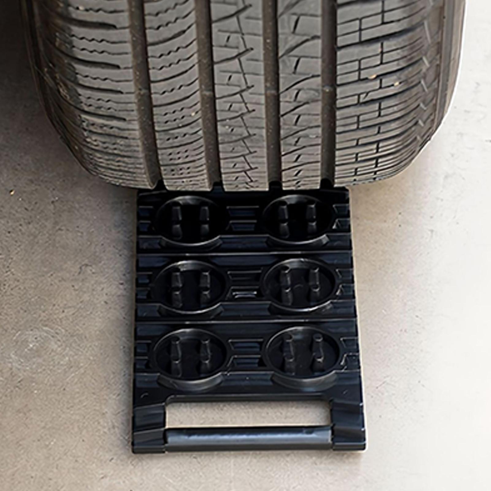 

Traction Mat 2 Pieces Tire Traction Pads Ladder Pad for Vehicle Rescue Muddy Roads Rocky Trails Hiking Camping Trekking CN